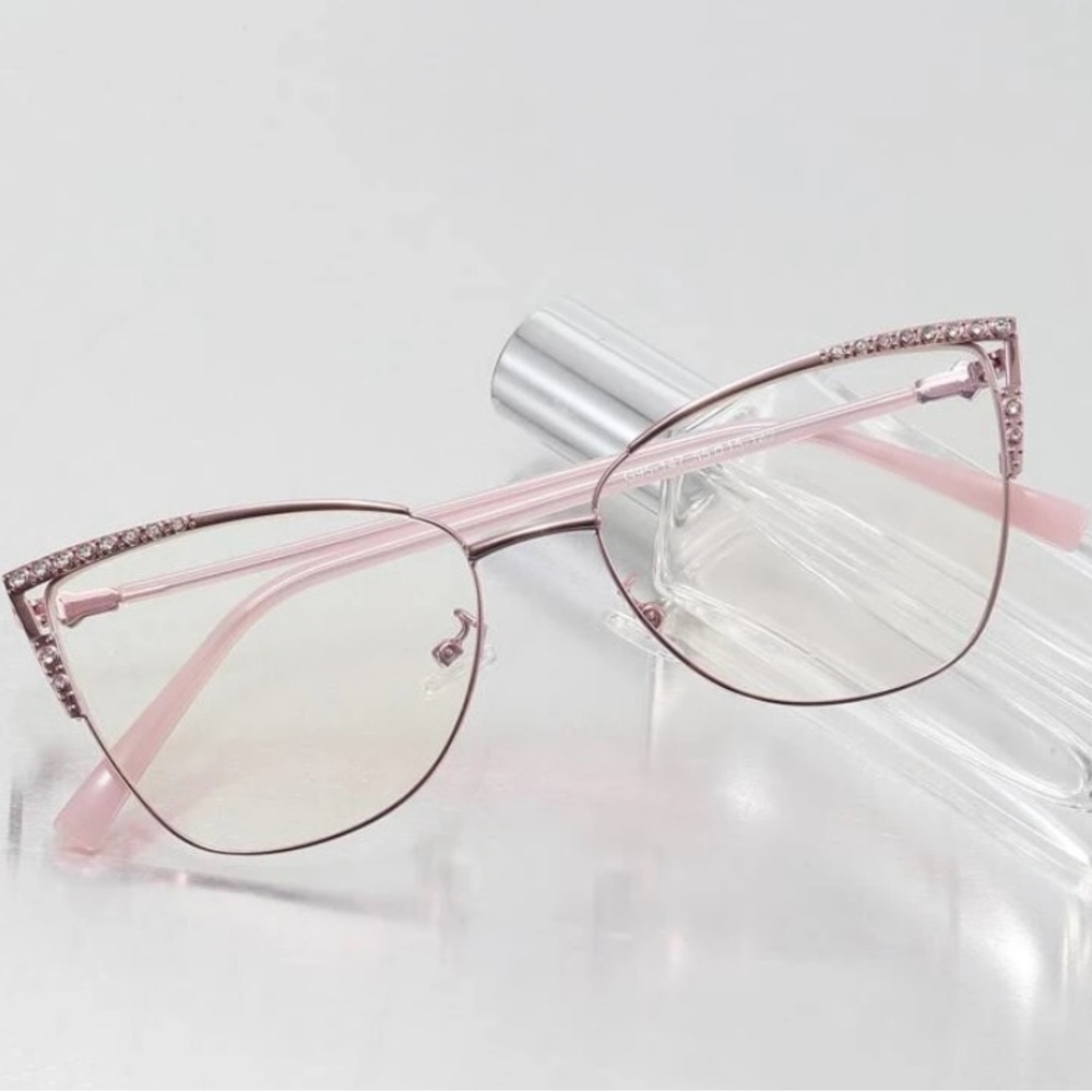 Pink Cateye Blue Light Glasses. BNIB. - Picture 2 of 6